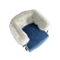 Chaise canapé simple de luxe légère Chaise longue en peluche moderne simple Mobilier en acier inoxydable créatif de designer italien