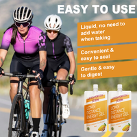 LIFEWORTH Pochettes à bec verseur Energy Gel Carbohydrate Electrolyte Concentré Boisson pour longs entraînements