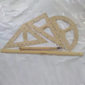 Wooden Teaching Instrument set of Geometry Set