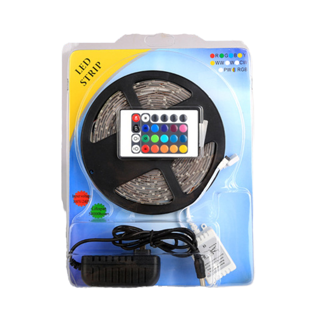 180LEDs 10m RGB 5050 LED Strip Light with TUYA WIFI & 24Key IR Remote Music Sync Compatible Alexa Google Assistant PVC Lamp Body