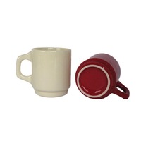 Tasse à lait pour petit-déjeuner en céramique française de grande valeur de style ancien rétro