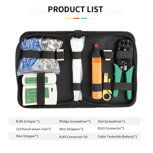 Hand Tool RJ45 Keystone Jack Wire Stripper Shield Connector Plug Crimper Network Tool Kit - Product Image 3