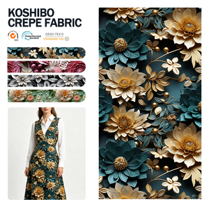 Tissu Hutterite 100% Polyester Crêpe Pêche Koshibo, Options d'Impression Numérique Unie, Matière Kain de Haute Qualité pour Robes Féminines - Product Image 1
