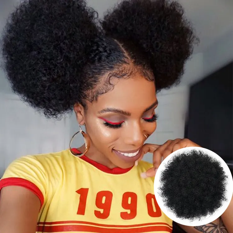 Weilai — chignon Afro synthétique, extensions capillaires colorées, cheveux crépus, bouffants, pour femmes noires
