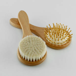 <strong>Kids</strong> Wooden <strong>Hair</strong> Brush Newborn Gift Set Round Brushes for <strong>Hair</strong> Professional Wood <strong>Comb</strong> - Product Image 2