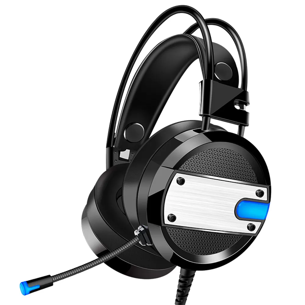 Neues Produkt Headset 3,5 Mm Gaming Headset Kabel gebundener Kopfhörer mit Mikrofon LED Light Kopfhörer Stirnband Großhandel GM21