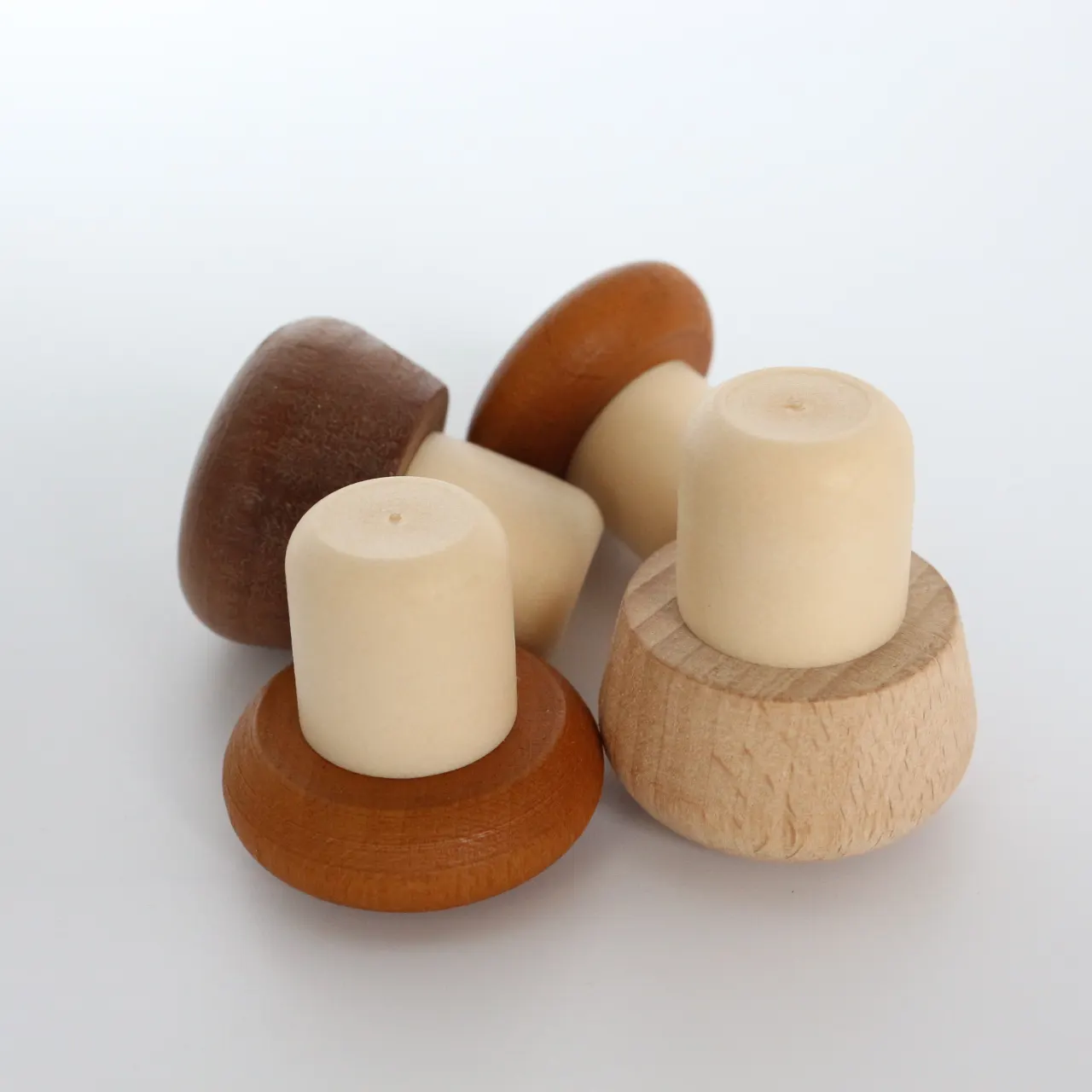 Natural Cork Stoppers General Synthetic Wood Cap Synthetic Cork For Glass Liquor Bottle