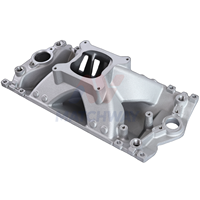 Collecteur d'admission en aluminium satiné usiné CNC MATCHWAY New High Rise 3000-5000 pour moteur Vortec Small Block à simple plan pour Chevy SBC