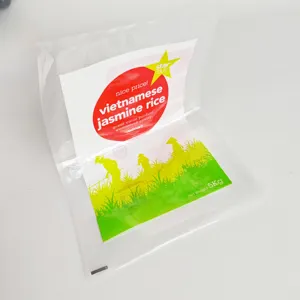 Sacos de embalagem plásticos à prova de umidade para arroz jasmim vietnamita com impressão personalizada 5KG