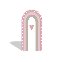 Housse de fond d'arche à thème arc-en-ciel en tissu élastique Spandex pour décorations d'événements : anniversaires, mariages, baby showers