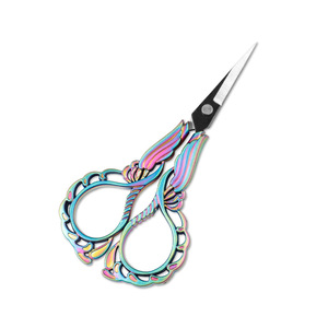 Vintage Style Pointed Scissors Colored Titanium Stainless Steel For Embroidery Cross Stitch Home Use - Product Image 3