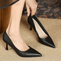 JR Wealth X1 – Nouveaux Escarpins Professionnels Noirs à Talon Aiguille pour Femme, Confortables et Anti-Fatigue, Collection Printemps/Automne 2026
