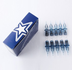 Aiguilles <span class=keywords><strong>de</strong></span> cartouche à encre bleue, avec Membrane, équipement <span class=keywords><strong>de</strong></span> tatouage OEM, nouvelle collection 2022 - Product Image 1