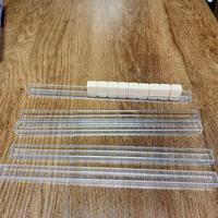 GY 4 pièces Règle de Mahjong en acrylique en forme de U, mini support de tuiles portable, accessoires de jeu pour voyage et dortoir, modèle emballé en boîte en carton