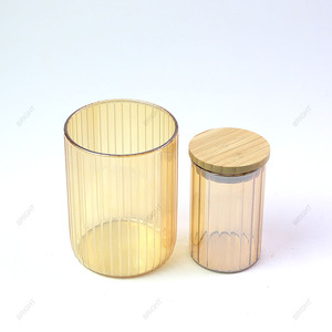 Offre Spéciale Soufflé À La Main Borosilicate Nervuré Verre Dôme Bougeoir Cylindre Verre <span class=keywords><strong>Bougie</strong></span> Pot <span class=keywords><strong>Vase</strong></span> pour La Fabrication De Bougies - Product Image 4