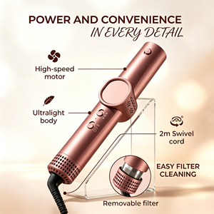 <span class=keywords><strong>Spazzola</strong></span> Styler ad Aria Pieghevole ad Alta Velocità 110.000 RPM con Motore DC, Ioni Negativi 200M, Kit Multistyle per Capelli con Arricciatura Automatica Coanda - Product Image 5