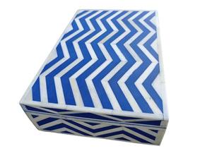 Joyero de madera único con exquisitos detalles de incrustaciones de hueso y diseño tradicional para regalos premium de la India - Product Image 3