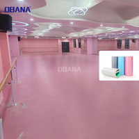 Revêtement de sol en vinyle PVC pour studio de danse classique, rouleau de 5,0 mm, prix usine