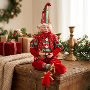 Gnomos de Peluche Rojos y Verdes de Lujo, Figuras de <span class=keywords><strong>Elfos</strong></span>, Novedades, Decoraciones Navideñas Hechas a Mano, Neutras - Product Image 1