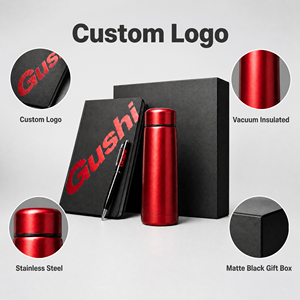 Ensemble cadeau d'affaires de luxe : carnet, stylo, thermos, logo personnalisé en relief pour les employés, les clients et les partenaires commerciaux de l'entreprise - Product Image 3