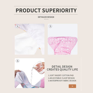 <span class=keywords><strong>Happy</strong></span> Flute Lot de <span class=keywords><strong>4</strong></span> couches pour bébé Nouveau motif Pul Réutilisable <span class=keywords><strong>Taille</strong></span> unique <span class=keywords><strong>Couche</strong></span> en tissu de poche Grossiste - Product Image 4