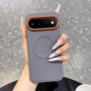 เคสแม่เหล็กหนัง PU แบบลูกฟูกสุดหรูสำหรับ Google Pixel 11 Pro XL 10 9 Pro ฝาหลังป้องกันการชาร์จแบบไร้สาย - Product Image 1