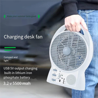 Nouveau modèle de lampe solaire à énergie éolienne avec batterie intégrée pour extérieur, pour haut-parleur radio, plafonnier de 8 pouces
