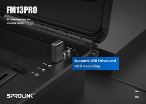 กล่องใส่เครื่องมือถ่ายทอดสดแบบมืออาชีพ Sprolink FM13PRO All-in-One สำหรับเครื่องสลับสัญญาณภาพหลายกล้องและมิกเซอร์สำหรับ FEELWORLD P7 P7S ขนาด 7 นิ้ว - Product Image 3