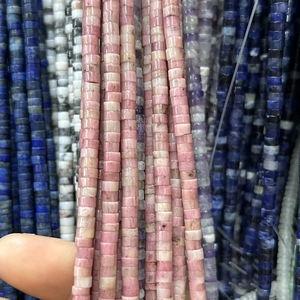 Piedras preciosas redondas planas semipreciosas sueltas naturales Heishi disco <span class=keywords><strong>piedra</strong></span> cuentas 2*4MM neumático de disco piedras semipreciosas para la fabricación de joyas - Product Image 5