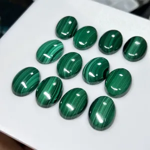 Oval 13x18mm Grün Malachit Perlen Natürliche Malachit Cabochon Stein Für Schmuck Machen