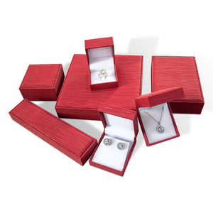 Luxury Customized Color Brushed Rectangle Jewelry Box Set Square Simple <b>Custom</b> Necklace <b>Ring</b> Box Velvet Lined Display <b>Custom</b> - Product Image 3