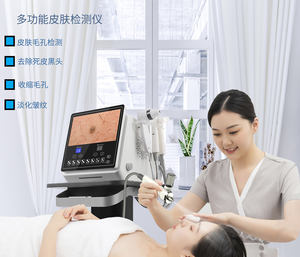 8 en 1 nouveau système de gestion de la peau analyseur de peau machine de beauté faciale multifonction pour le nettoyage en profondeur test de piqûre de peau d'allergie - Product Image 3