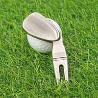 Outil de réparation de divots de golf en alliage de zinc Dericsson, design créatif en forme de club, fourche à divots avec logo personnalisé gratuit, accessoires de golf