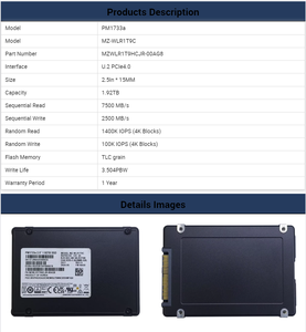 Оригинальный корпоративный SSD PM1733a 1,92 ТБ U.2 PCIe4.0 MZ-WLR1T9C для Samsung новый внешний Hdd NVMe сервер с высокопроизводительным диском - Product Image 6