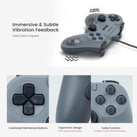Manette de jeu filaire multiplateforme GameSir Tegenaria Lite avec moteur de vibration, nouveaux accessoires pour Switch, vente en gros