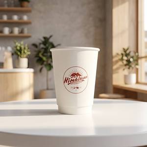 Gobelets <span class=keywords><strong>à</strong></span> café jetables en papier <span class=keywords><strong>à</strong></span> double paroi avec logo personnalisé, compostables, de qualité alimentaire, résistants <span class=keywords><strong>à</strong></span> la chaleur, étanches, recyclables, pour <span class=keywords><strong>emporter</strong></span>, 8 oz - Product Image 2
