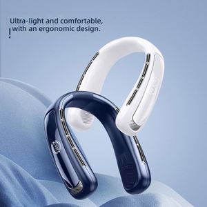 Factory Wholesale High Quality Wearable <b>Neck</b> <b>Fan</b> Hands-Free Digital Display Outdoor Rechargeable Air Cooling <b>Portable</b> Bladeless - Product Image 4