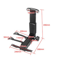 Base de chaise de jeu multifonctionnelle en métal avec plateau accessoire pour chaise de bureau pivotante à double fonction, design moderne et minimaliste