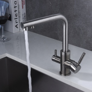 360 Rotating Swivel in 1 Drinking Water Filter 3 Way Mixer Tap Chrome Plated Kitchen Sink Faucet - Product Image 3