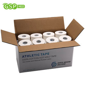 شريط رياضي 3.8 سم * 13.7 م بشعار مخصص، لون أبيض، غير مطاطي، ضمادات رياضية سهلة التمزيق، شريط قطني قابل للتنفس للرياضة - Product Image 3