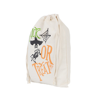 Sacs à bonbons en toile personnalisés pour Halloween, avec cordon de serrage, réutilisables, en coton, en forme de citrouille, pour la fête des trucs ou des fripes