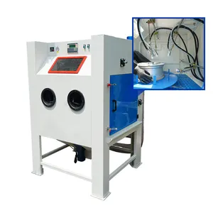 Automatic sand blaster for aluminum wheels