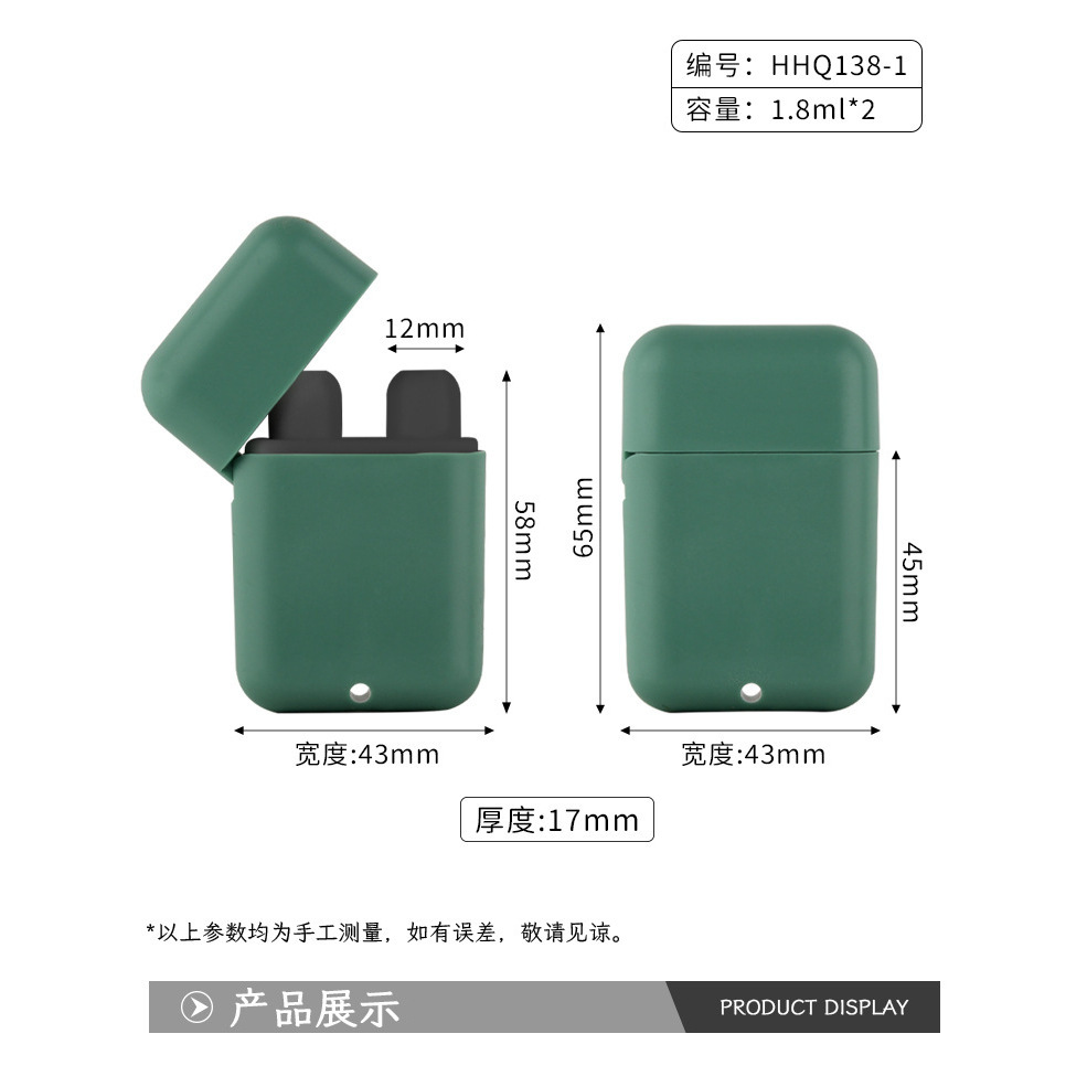 Flip-top double-hole nasal inhaler