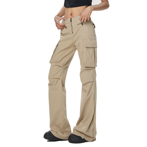 Pantaloni da donna in cotone svasato stile sportivo personalizzati all'ingrosso per donna Y2k pantaloni <span class=keywords><strong>Cargo</strong></span> larghi - Product Image 2