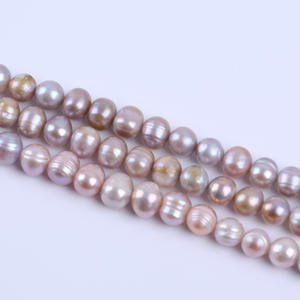 Perlas de Agua Dulce Naturales de Color Rosa Morado de 8-9 mm, Hilo Elíptico, Fabricante de Joyería DIY, Perlas Sueltas Directas de Fábrica para Usted - Product Image 4
