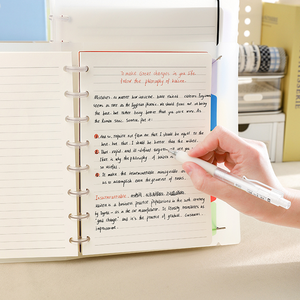 Logo personalizzato scuola cancelleria smerigliato trasparente PP Cover B5 rilegato con cinturino taccuino con 60 pagine interne formato A5 - Product Image 6