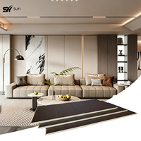 Panneau mural intérieur WPC de qualité E0, design moderne, surface plane, revêtement décoratif intégré, imperméable, design graphique
