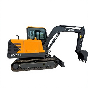 Miniexcavadora Hyundai HX60G de 6 Toneladas con Cucharón de Excavación de 0.12m, Motor Hyundai, Válvulas Hidráulicas Kawasaki, Componente Central del Motor - Product Image 1