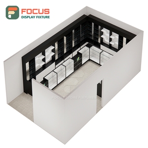 Vitrine de présentation large pour magasin de tabac, en bois et verre, avec éclairage LED, comptoir de présentation de tabac - Product Image 2