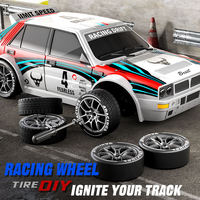 Voiture RC de drift 4x4 haute vitesse 1:24, télécommandée 2.4G, avec éclairage LED, vitesse réglable, véhicule de drift pour hobby, jouet